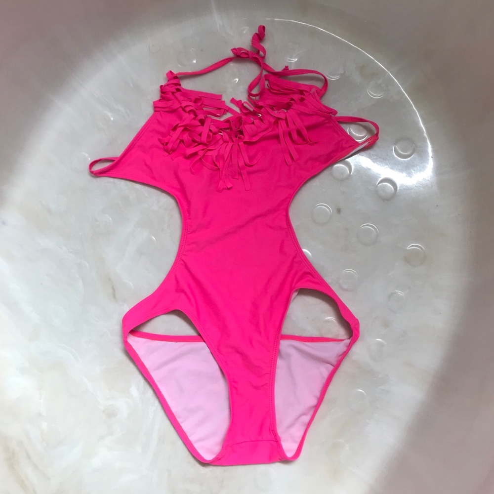Hot Pink swim suit size large